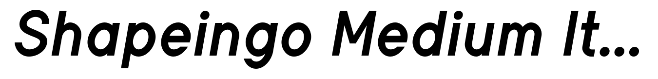 Shapeingo Medium Italic